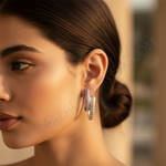 Load image into Gallery viewer, 925 Silver Pink &amp; White Gemstone Earrings for Women | Gift
