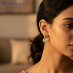 将图像加载到图库查看器中， 925纯银黄水晶宝石耳环（女士款）| 礼品首饰
