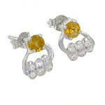 将图像加载到图库查看器中， 925 Silver Citrine Gemstone Earrings for Women | Gift Jewelry

