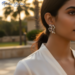 Load image into Gallery viewer, 925 Silver Amethyst Stud Earrings for Women | Floral Design
