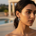 将图像加载到图库查看器中， 925 Silver Sapphire Flower Stud Earrings for Women | Gift
