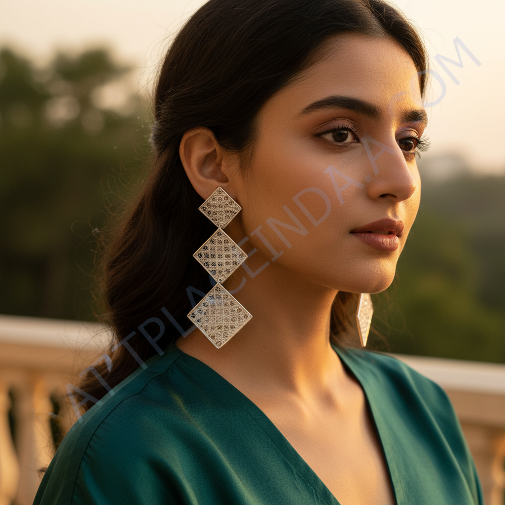 Pendientes geométricos de plata para mujer | Joyas con estilo