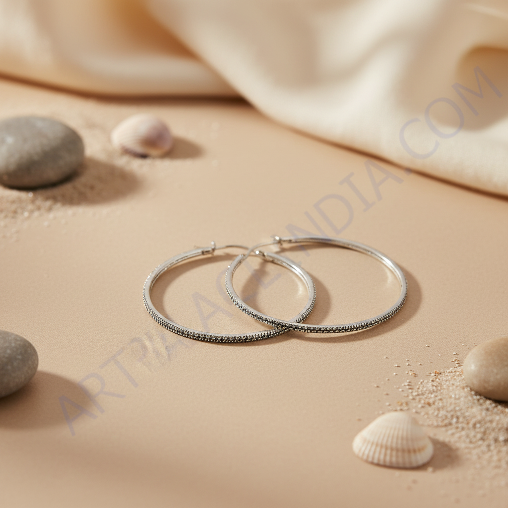 925 silver hoop earrings for women | daily wear jewelry
