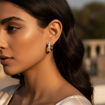 将图像加载到图库查看器中， gold plating Hoop Cubic Zirconia Earrings for Women | Dainty Jewelry
