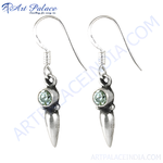 Load image into Gallery viewer, 925 sterling silver dangle earrings with blue gemstone detail, perfect for everyday wear.
