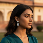 Load image into Gallery viewer, 925 Silver Moonstone Stud Earrings for Women | Dainty Jewelry
