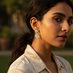 将图像加载到图库查看器中， 925 Silver Moonstone Stud Earrings for Women | Dainty Jewelry
