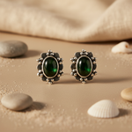 将图像加载到图库查看器中， 925 Silver Black Onyx Stud Earrings for Women | Gift Jewelry
