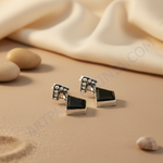 Load image into Gallery viewer, 925 Silver Onyx Earrings for Women | Geometric Jewelry
