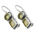 将图像加载到图库查看器中， 925 Silver Citrine Gemstone Earrings | Women's Jewelry Gift
