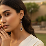 Load image into Gallery viewer, 925 Silver Amethyst Drop Earrings for Women | Gemstone Jewelry
