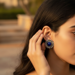Load image into Gallery viewer, 925 Silver Lapis Lazuli Stud Earrings for Women | Gift
