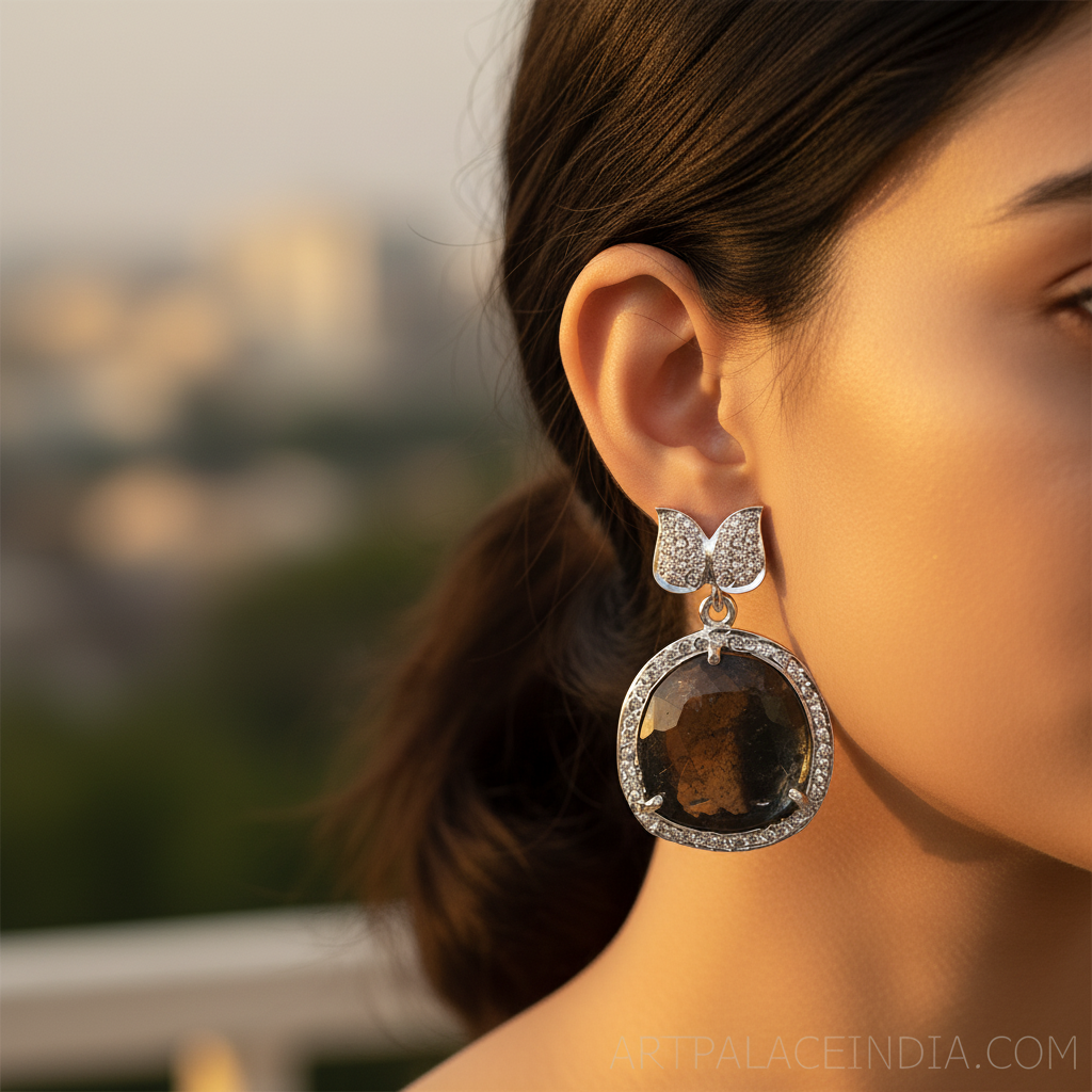 925 Silver Labradorite Earrings for Women | Gemstone Jewelry