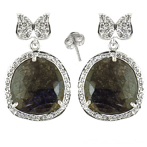 925 Silver Labradorite Earrings for Women | Gemstone Jewelry