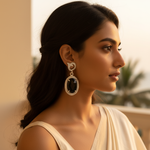 Load image into Gallery viewer, 925 Silver Oval Sapphire Earrings for Women | Dangle Earrings
