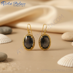 Load image into Gallery viewer, Gold Oval Sapphire Earrings with Diamonds for Women | Fine Jewelry
