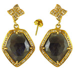 Load image into Gallery viewer, gold plating Sapphire Teardrop Earrings for Women | Gemstone Jewelry

