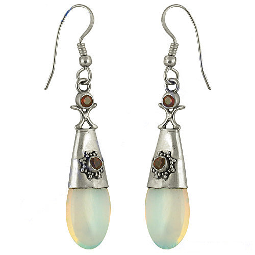 925 Silver Opalite Drop Earrings for Women | Dangle Earrings