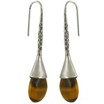 Load image into Gallery viewer, 925 Silver Tiger Eye Drop Earrings for Women | Gemstone Jewelry
