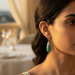 Load image into Gallery viewer, 925 Silver Green Gemstone Drop Earrings for Women | Gift
