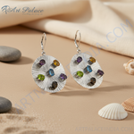 Load image into Gallery viewer, Pendientes colgantes de plata con piedras preciosas para mujer | Joyas con estilo
