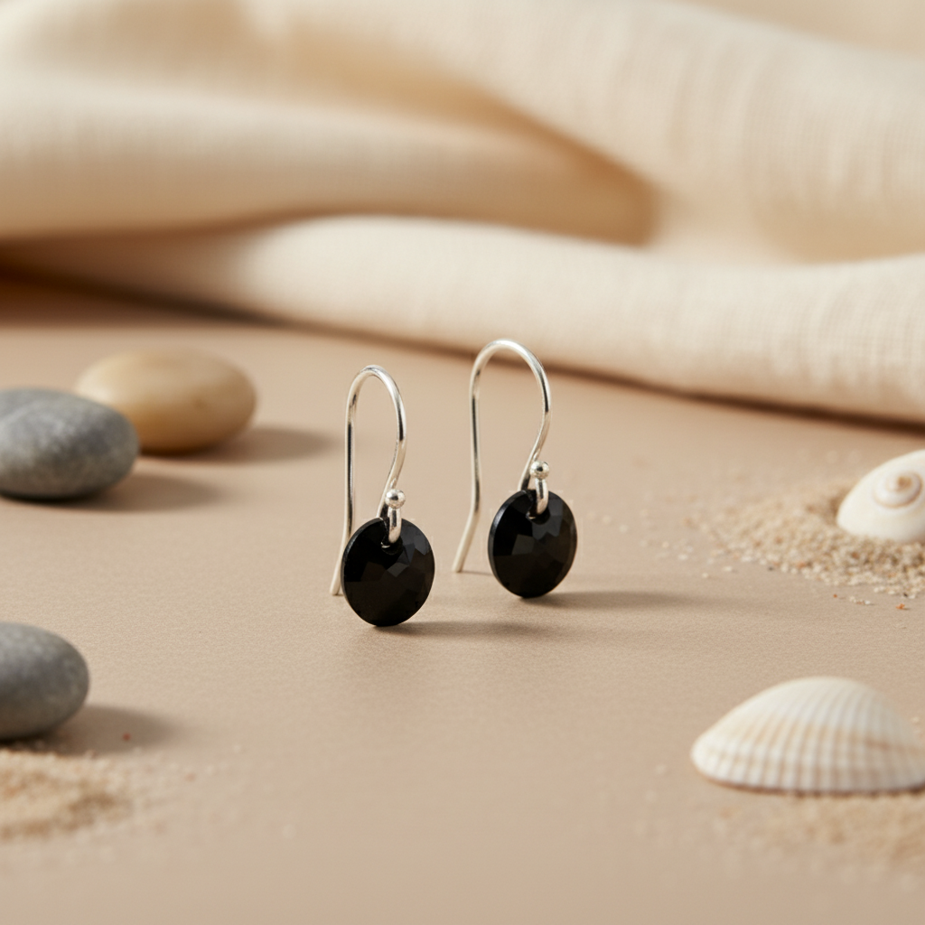 925 Silver Black Onyx Drop Earrings for Women | Dangle Earrings