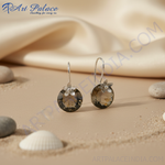 Load image into Gallery viewer, Silver Smoky Quartz Earrings for Women | Dangle Jewelry

