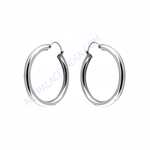 Load image into Gallery viewer, Silver Hoop Earrings for Women | Simple Round Design
