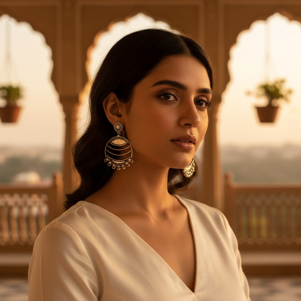 925 Silver Round Dangle Earrings for Women | Statement Jewelry