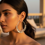 将图像加载到图库查看器中， 925纯银圆盘耳环，女士款 | 垂坠式耳环
