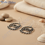 将图像加载到图库查看器中， 925纯银圆形吊坠耳环，女士款 | 个性饰品
