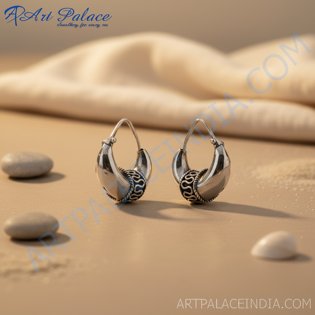 925 Silver Oval Hoop Earrings for Women | Dainty Jewelry