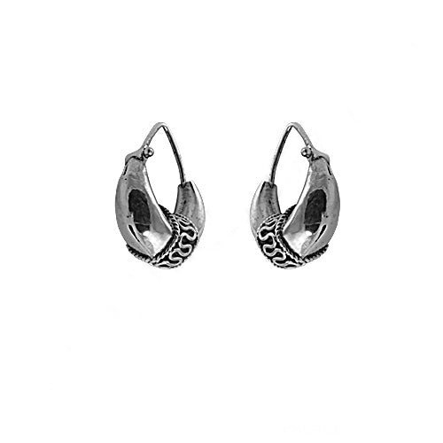 925 Silver Oval Hoop Earrings for Women | Dainty Jewelry