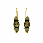 Load image into Gallery viewer, gold plating Green Stone Drop Earrings | Women's Fashion Jewelry
