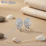 Load image into Gallery viewer, 925 Silver Stud Earrings for Women | Daily Wear Leaf Design
