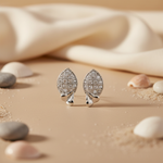 将图像加载到图库查看器中， 925 Silver Stud Earrings for Women | Daily Wear Leaf Design
