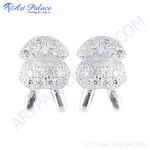 将图像加载到图库查看器中， Silver stud earrings. Minimalist design. Perfect for everyday wear. Made from high-quality silver.
