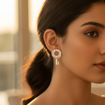 将图像加载到图库查看器中， 925纯银镶嵌立方氧化锆钥匙耳环（女士款）| 璀璨珠宝
