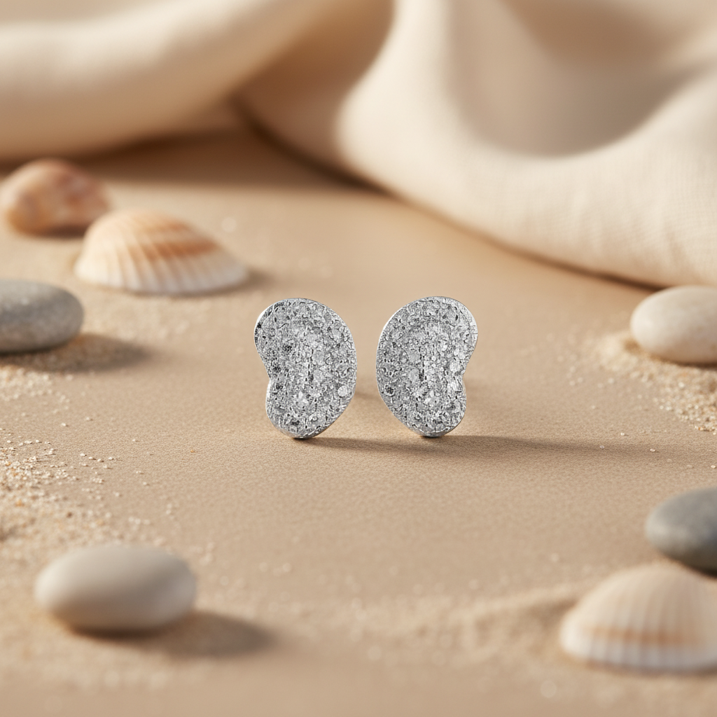 Silver Stud Earrings with Cubic Zirconia for Women | Gift
