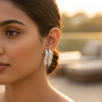 将图像加载到图库查看器中， 925纯银镶嵌立方氧化锆耳钉，女士款 | 礼品首饰
