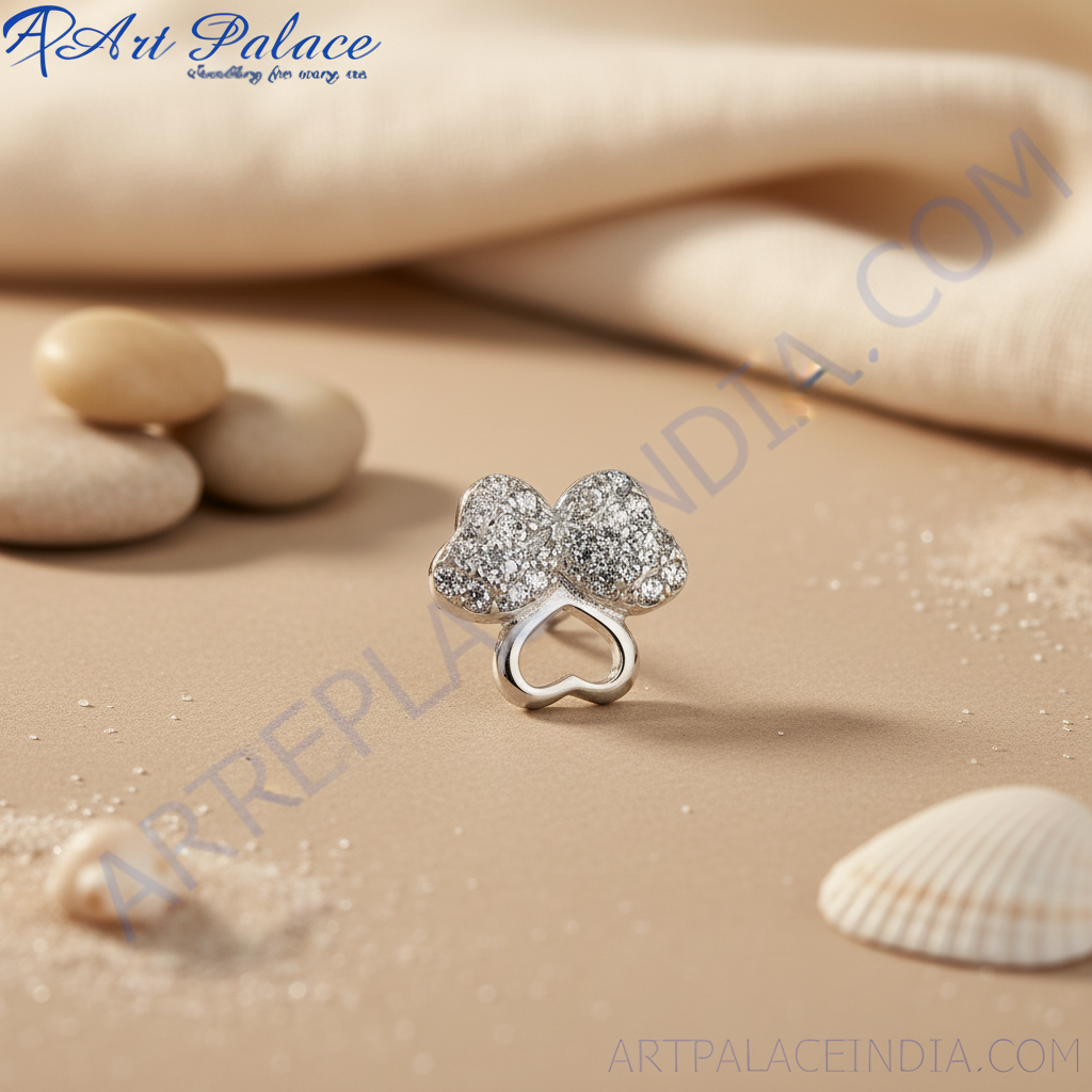 Pendientes de plata con forma de corazón para mujer | Con cristales