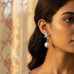 Load image into Gallery viewer, Pendientes de perla de plata para mujer | Pendientes colgantes | Regalo
