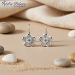 Load image into Gallery viewer, Pendientes florales de plata 925 con circonitas | Regalo de joyería para mujer

