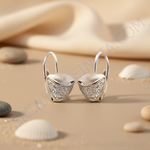 将图像加载到图库查看器中， 925纯银镶嵌立方氧化锆女士杠杆式耳环
