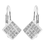 Load image into Gallery viewer, 925 Silver Diamond Square Earrings for Women | Gift Jewelry
