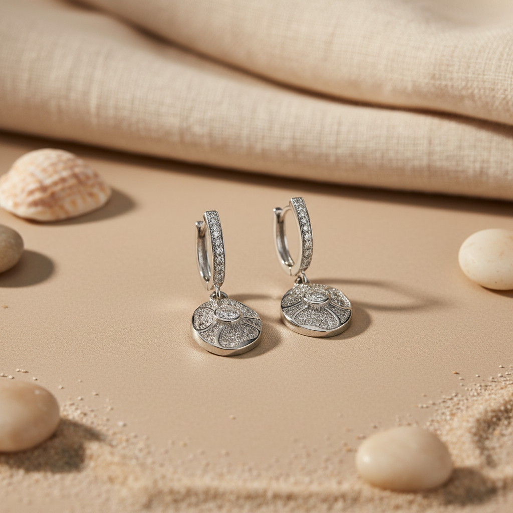 925 Silver Floral Drop Earrings for Women | Dangle Earrings