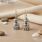 Load image into Gallery viewer, Pendientes Jhumka de plata 925 para mujer | Joyería étnica india
