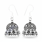 Load image into Gallery viewer, 925 Silver Jhumka Earrings | Traditional Indian Jewelry | Women's Gift

