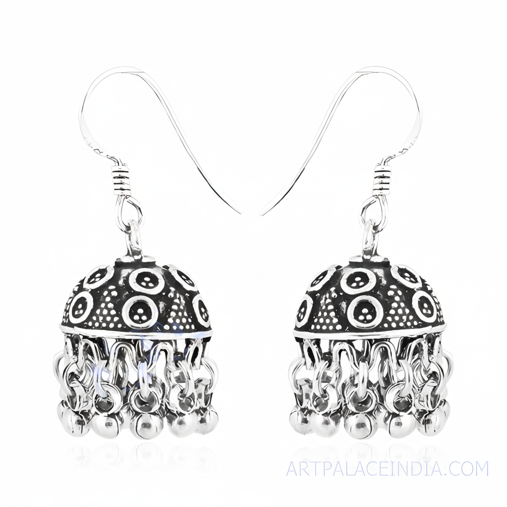 925 Silver Jhumka Earrings for Women | Indian Jewelry Gift
