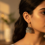 Load image into Gallery viewer, 925 Silver Jhumka Earrings for Women | Indian Jewelry Gift
